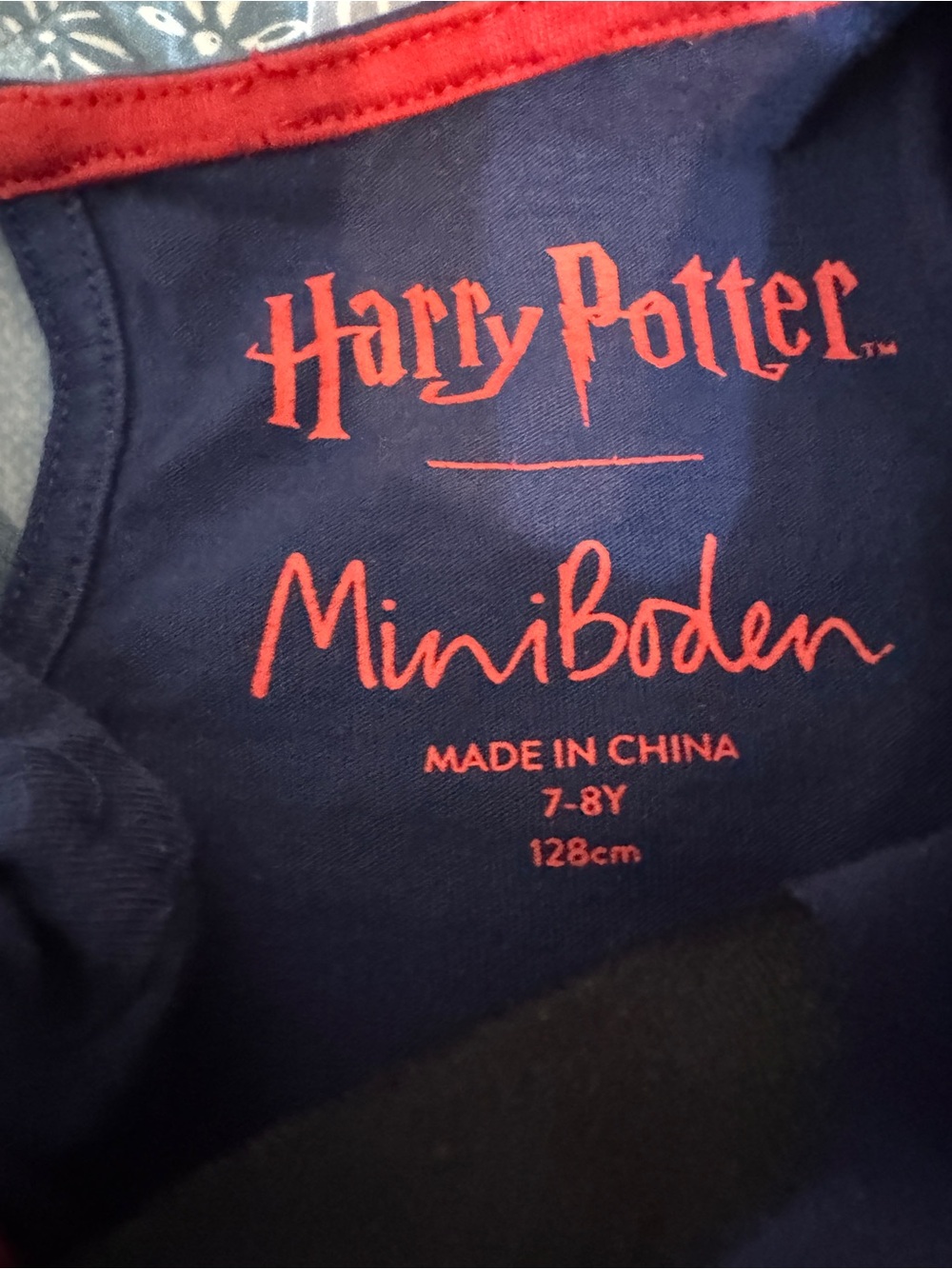 Mini Boden Girls 7-8Y Harry Potter Dress Blue Hogwarts Crest READ DESCRIPTION - Picture 4 of 6